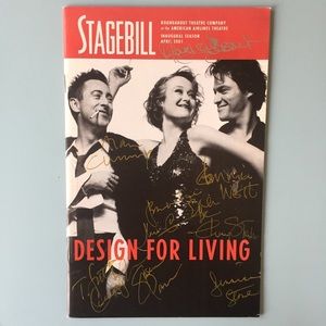 Cast Signed Design For Living 2001  Alan Cumming  Jennifer Ehle Dominic West +6